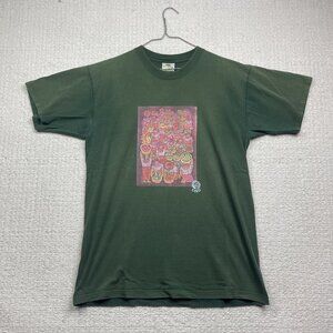 VTG CISO International workers solidarity Quebec T-shirt Sz L Latin Art Graphic